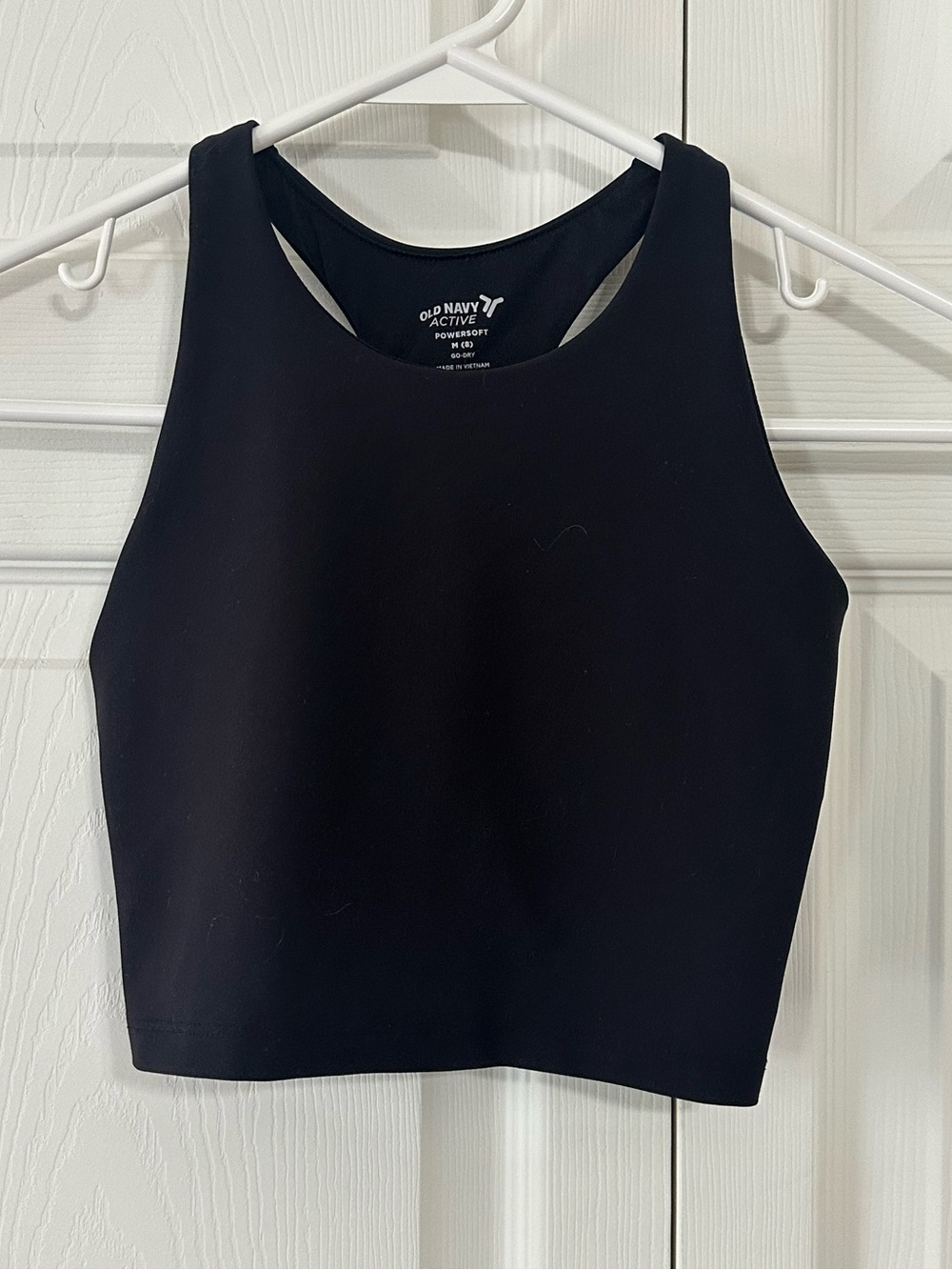 Old Navy Active Powersoft Black High-Neck Cropped Athletic Tank